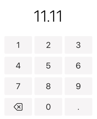 number-pad-view - Decimal Mode preview