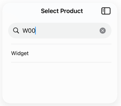selector-view - Custom Search Filter preview