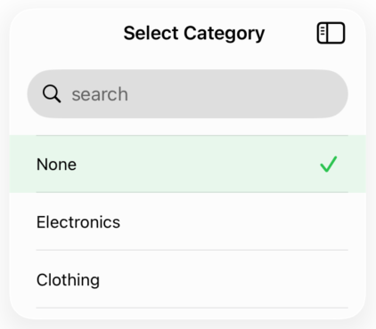 selector-view - With Nil Option preview